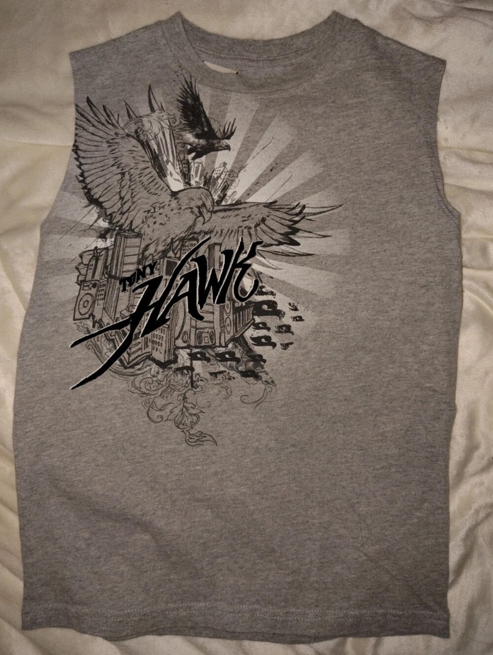 Tony Hawk Muscle Tee with Hawk Print